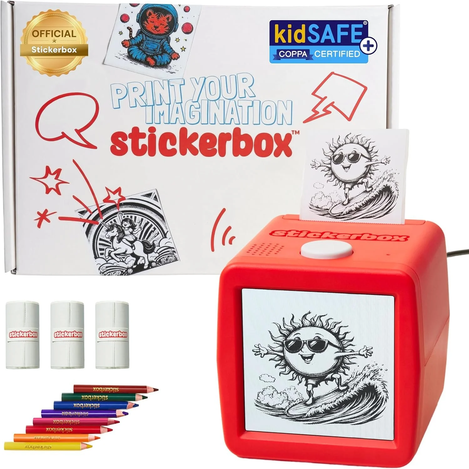 Stickerbox AI Voice-Powered Mini Sticker Maker for Kids