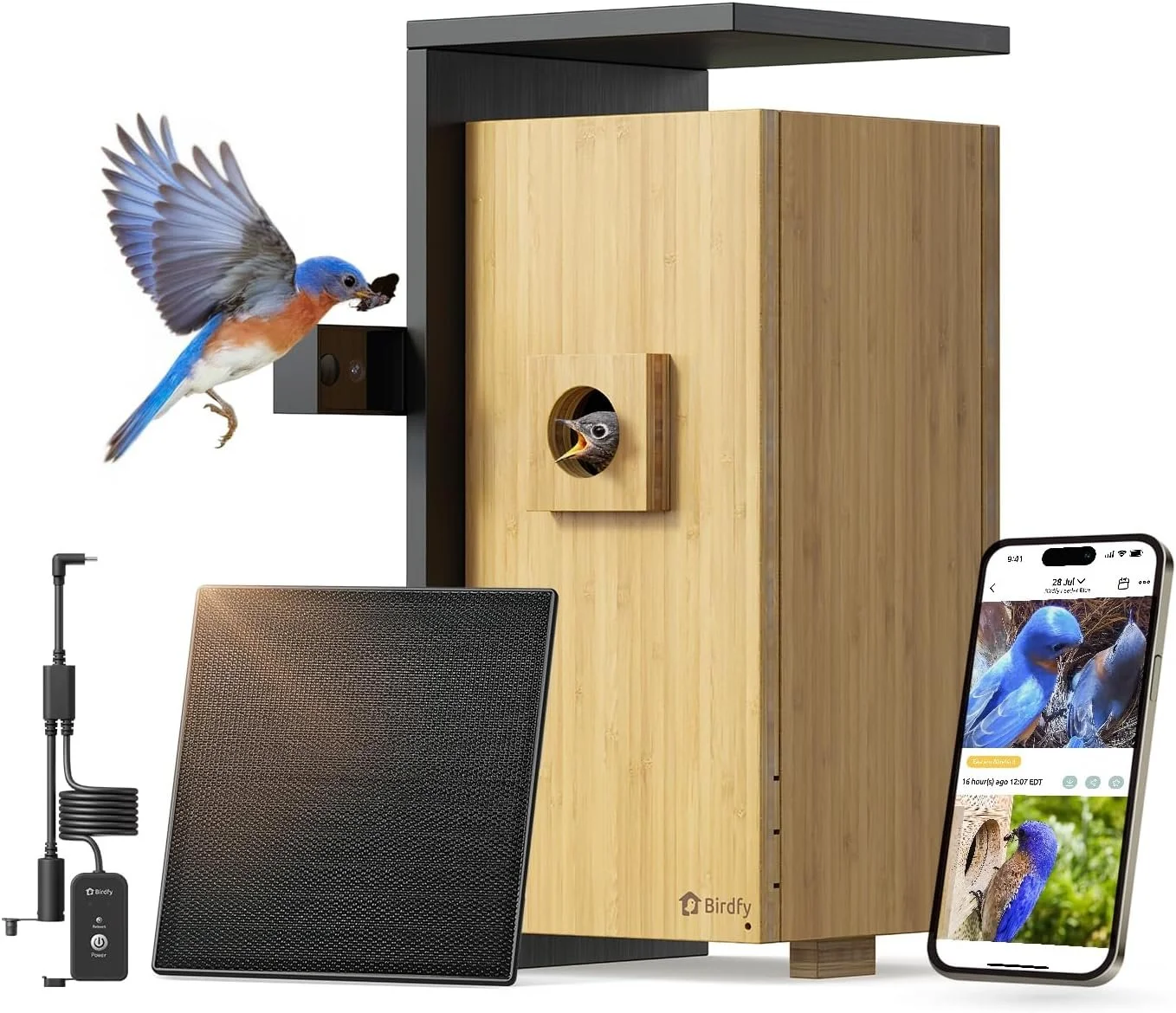 Birdfy Nest Duo smart birdhouse with two cameras