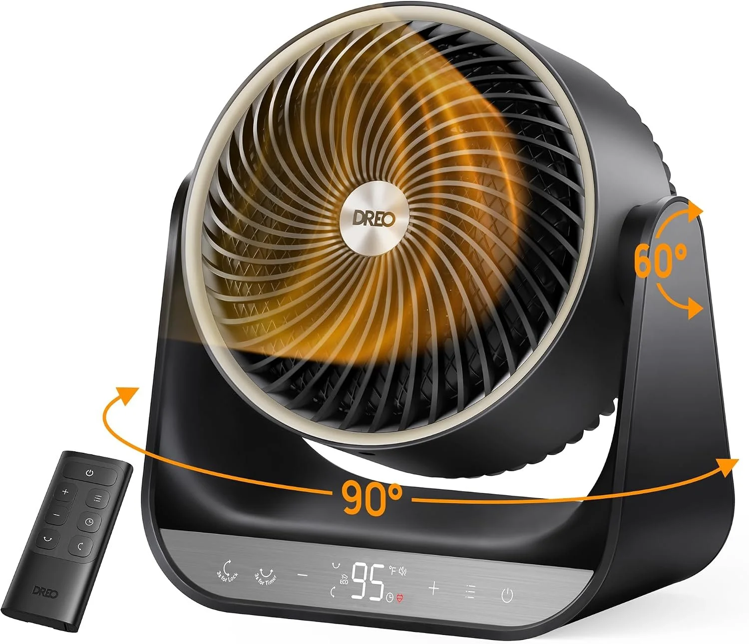Dreo Whole Room Heater with 3D oscillation and remote control