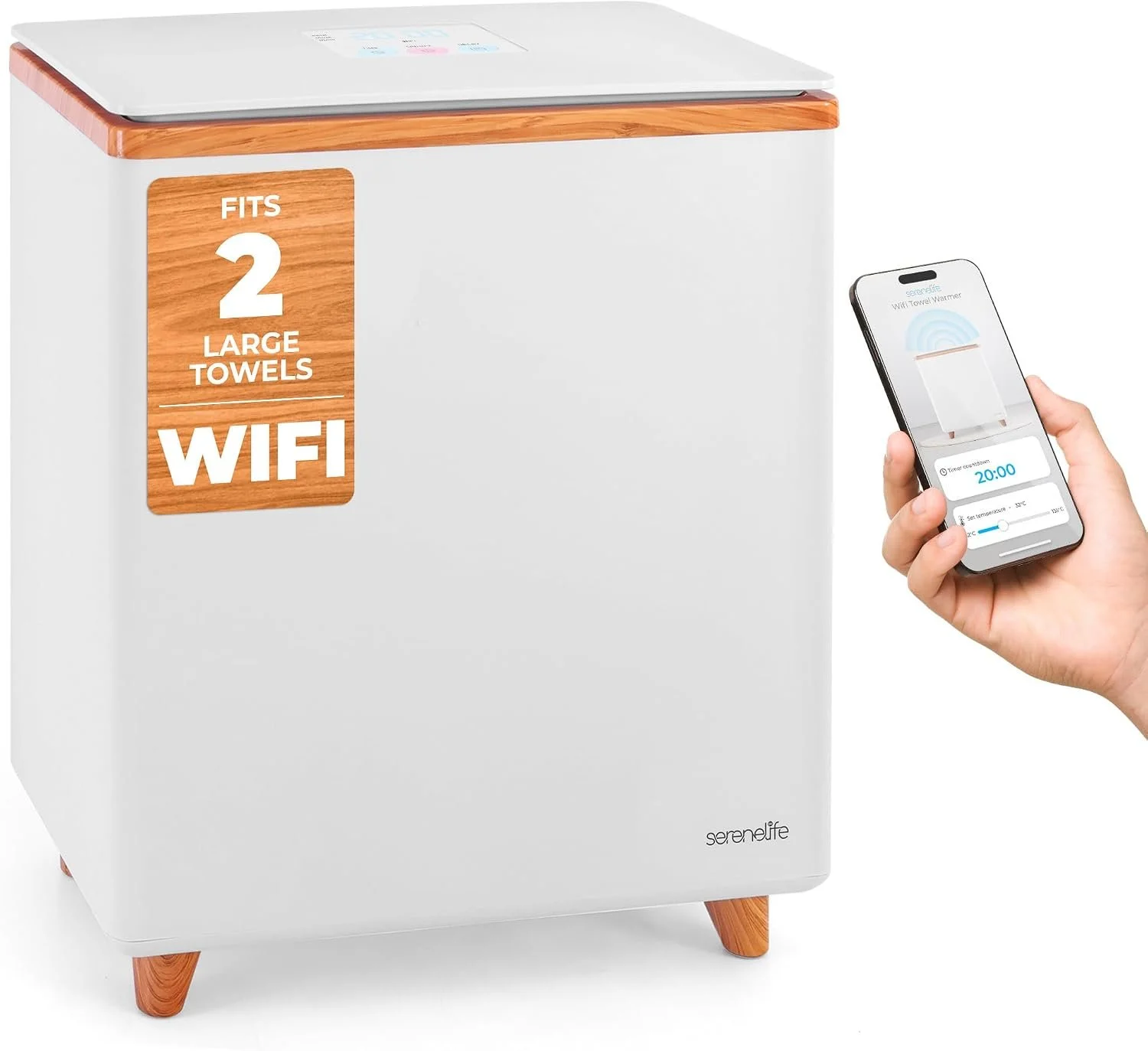 SereneLife WiFi Luxury Rectangular Towel Warmer