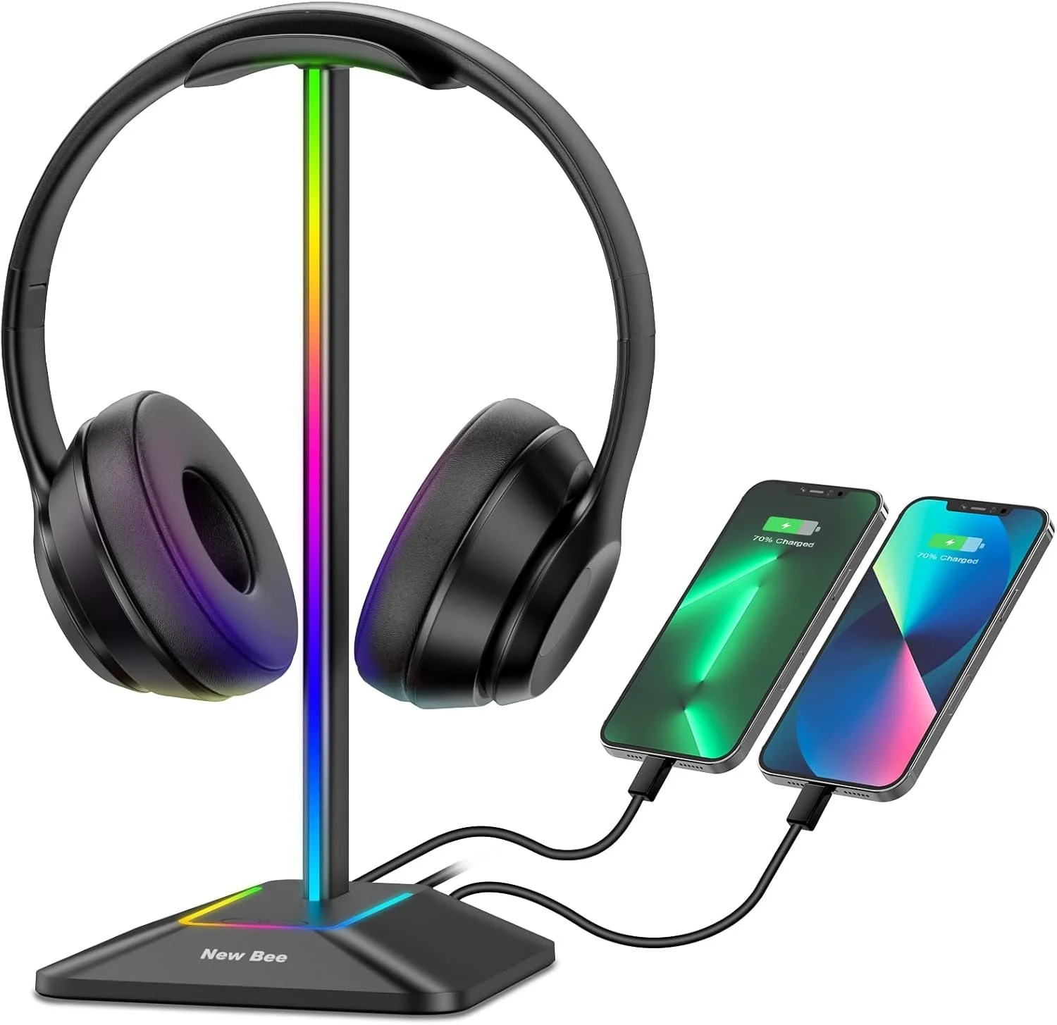 New Bee RGB Gaming Headphone Stand