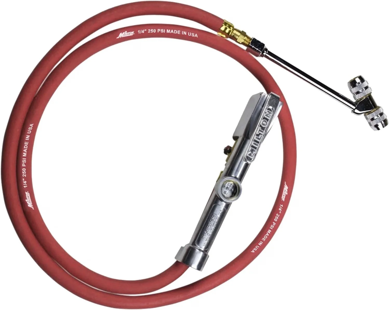 Milton heavy duty truck tire inflator pressure gauge
