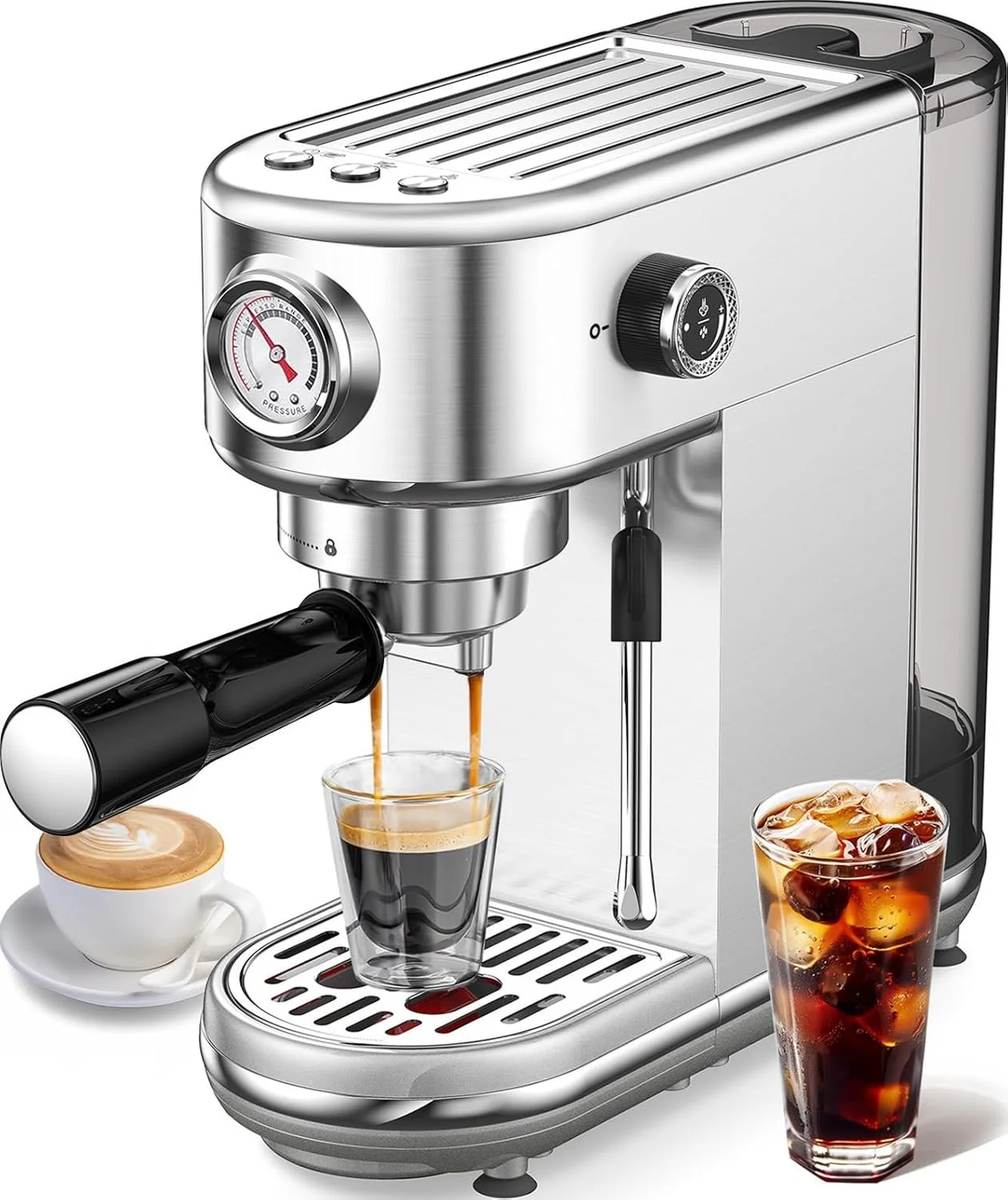 Atatix Espresso Machine with Milk Frother