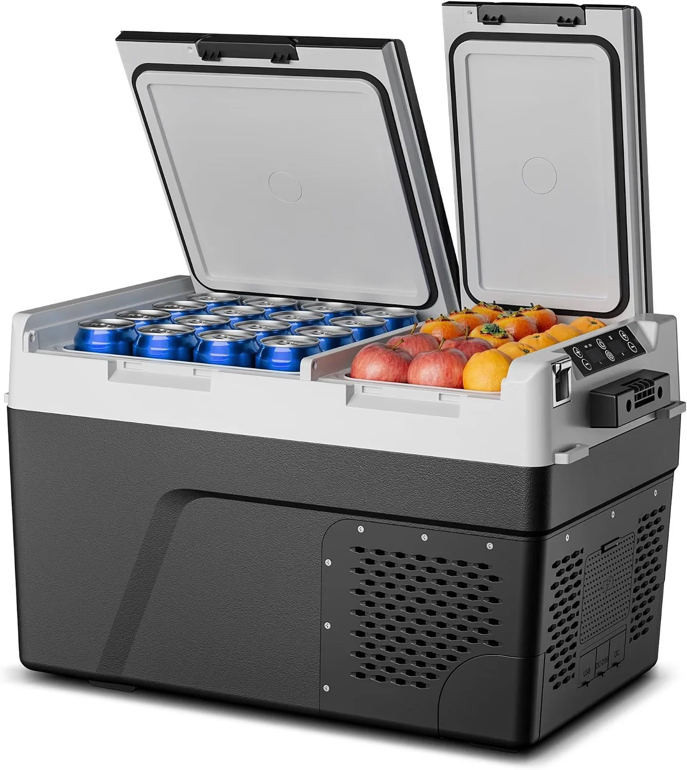 Portable 12 volt refrigerator freezer for semi truck