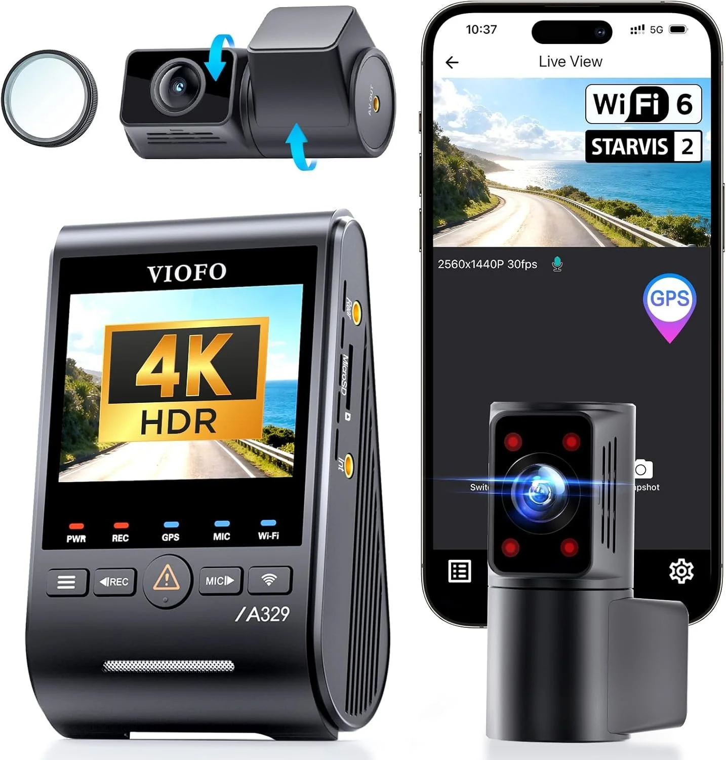 VIOFO A329S 4K+2K+2K Dash Cam