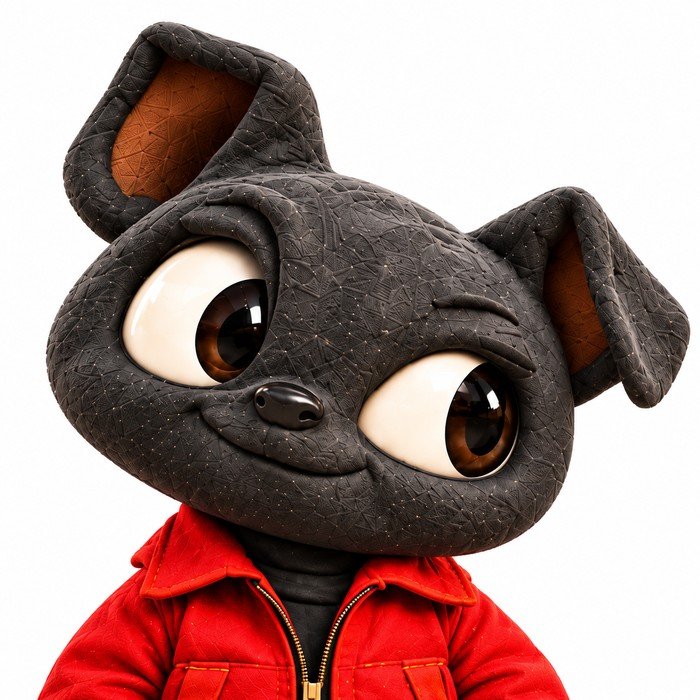 Hatch, the optimist, in the original plush character design