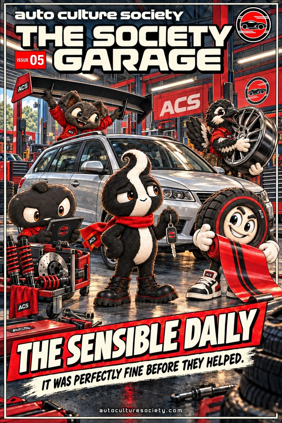 The Society Garage Issue 05: The Sensible Daily, original comic cover