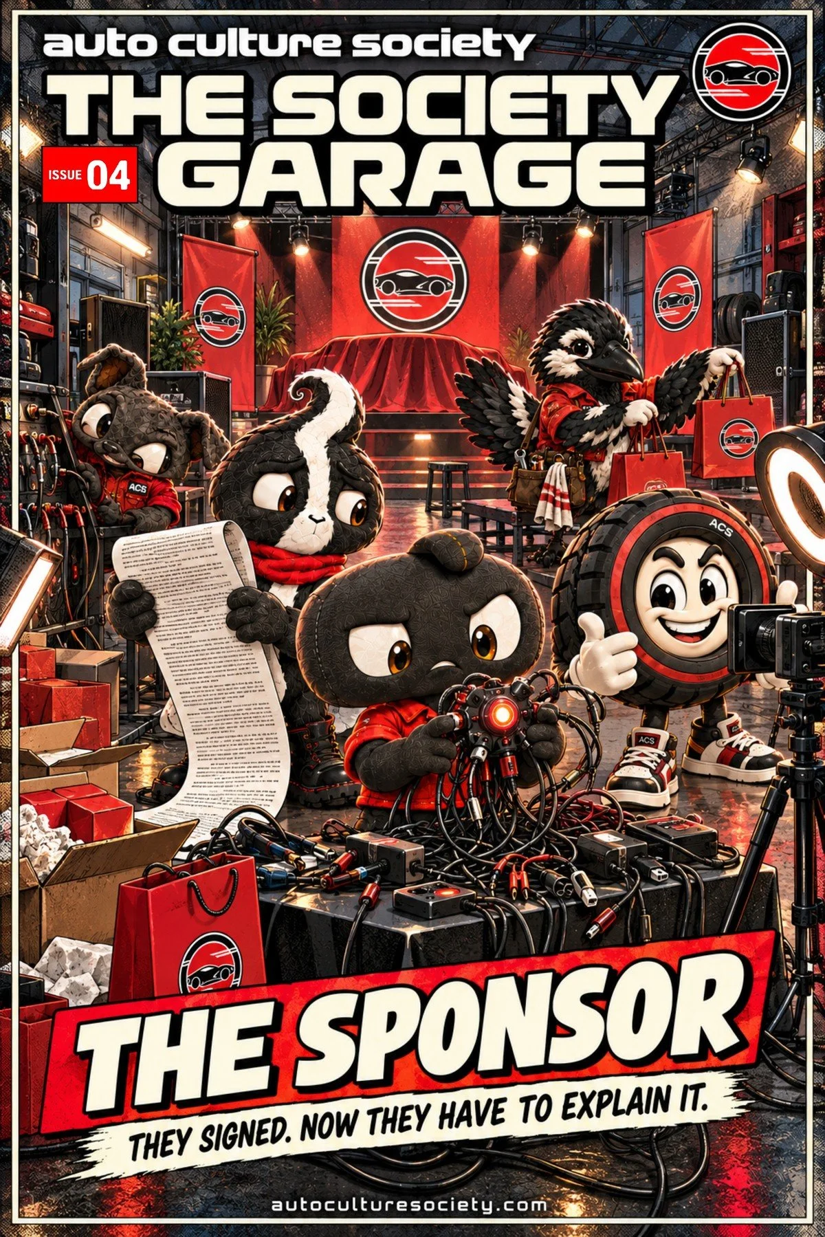 The Society Garage Issue 04: The Sponsor, original comic cover