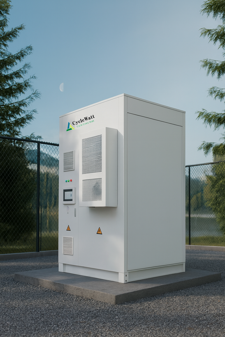 CycleWatt energy storage cabinet concept