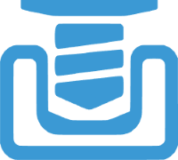 A blue drilling symbol.