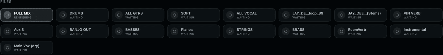 Actual QuickStem bounce queue