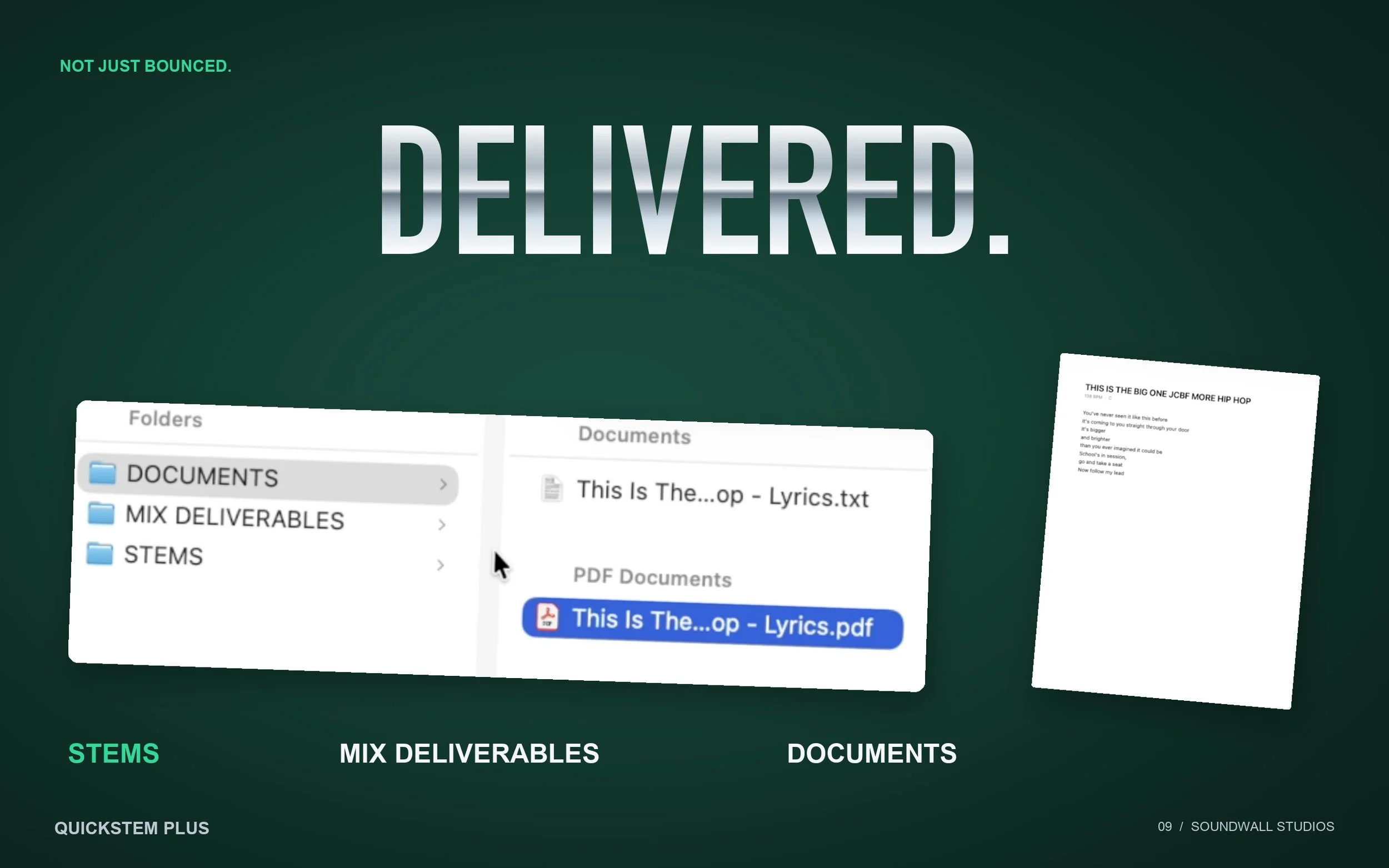 Not just bounced. Delivered.