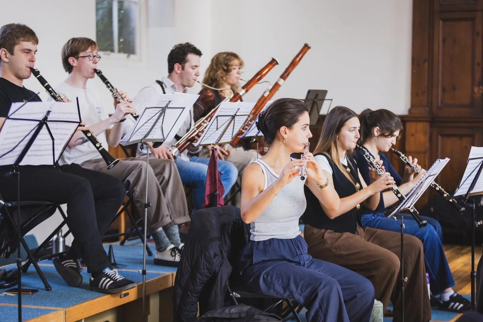 Cavatina’s woodwind section rehearsing together