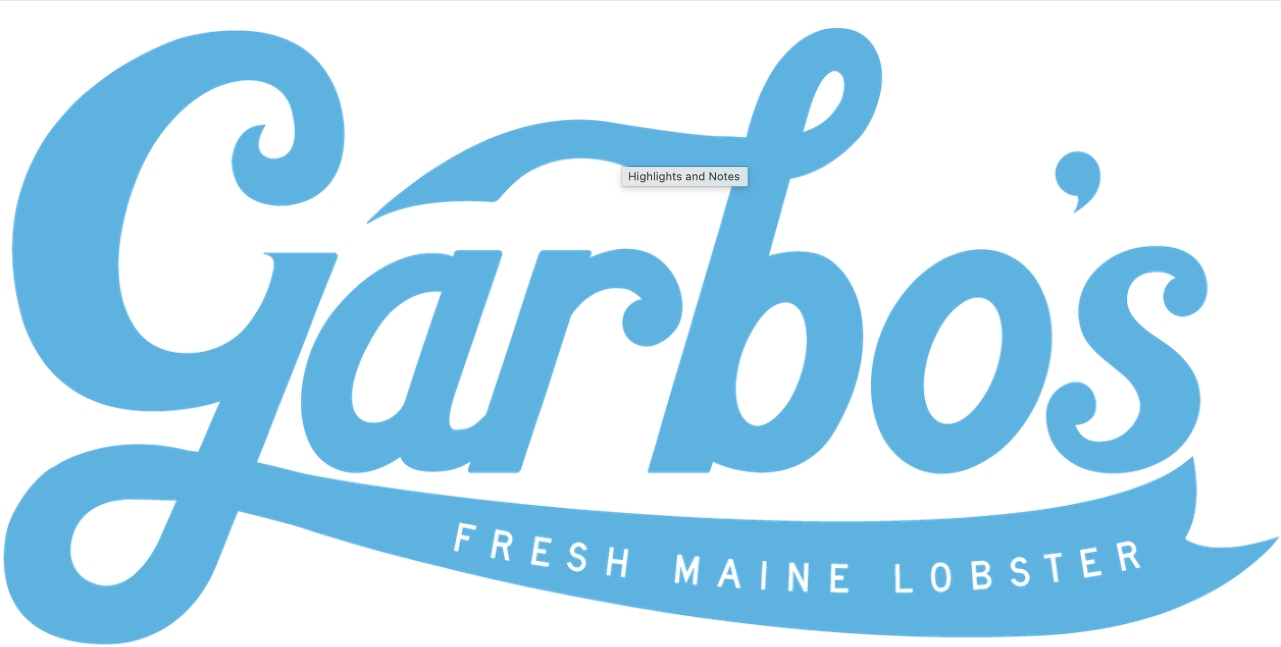 Garbo's Fresh Maine Lobster logo