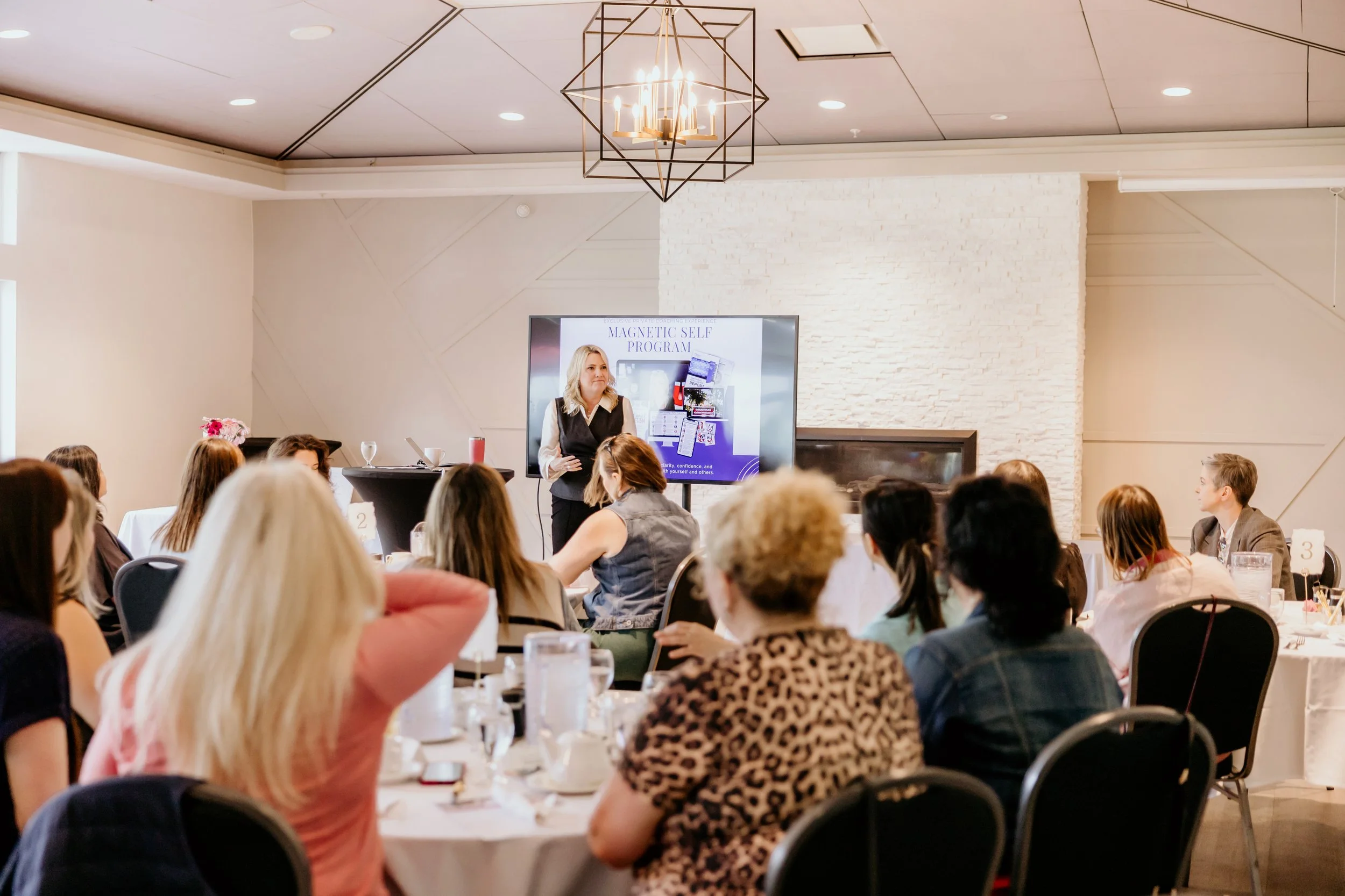 Female Forward Collective breakfast event, women at tables