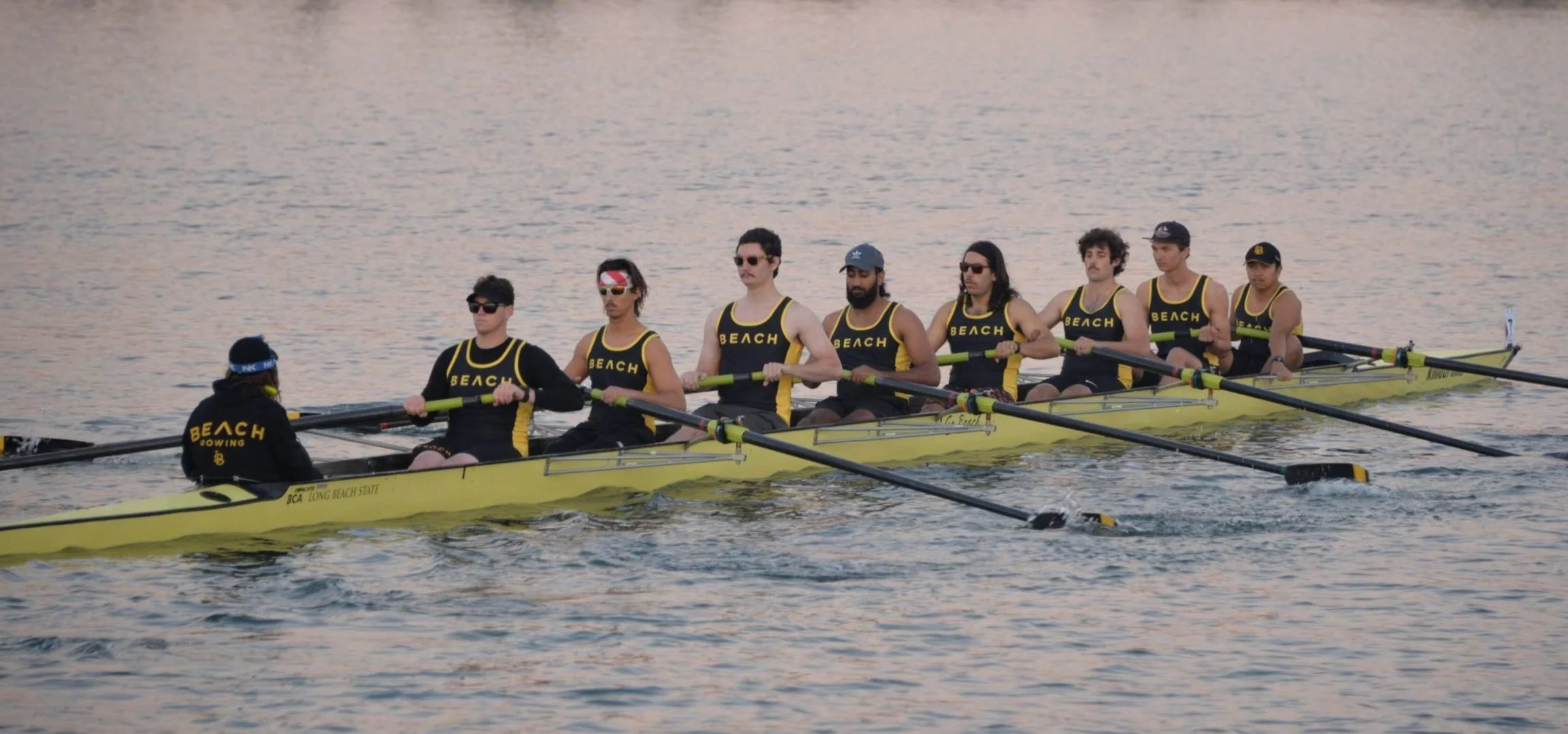Men’s Varsity eight on the water for the head race.