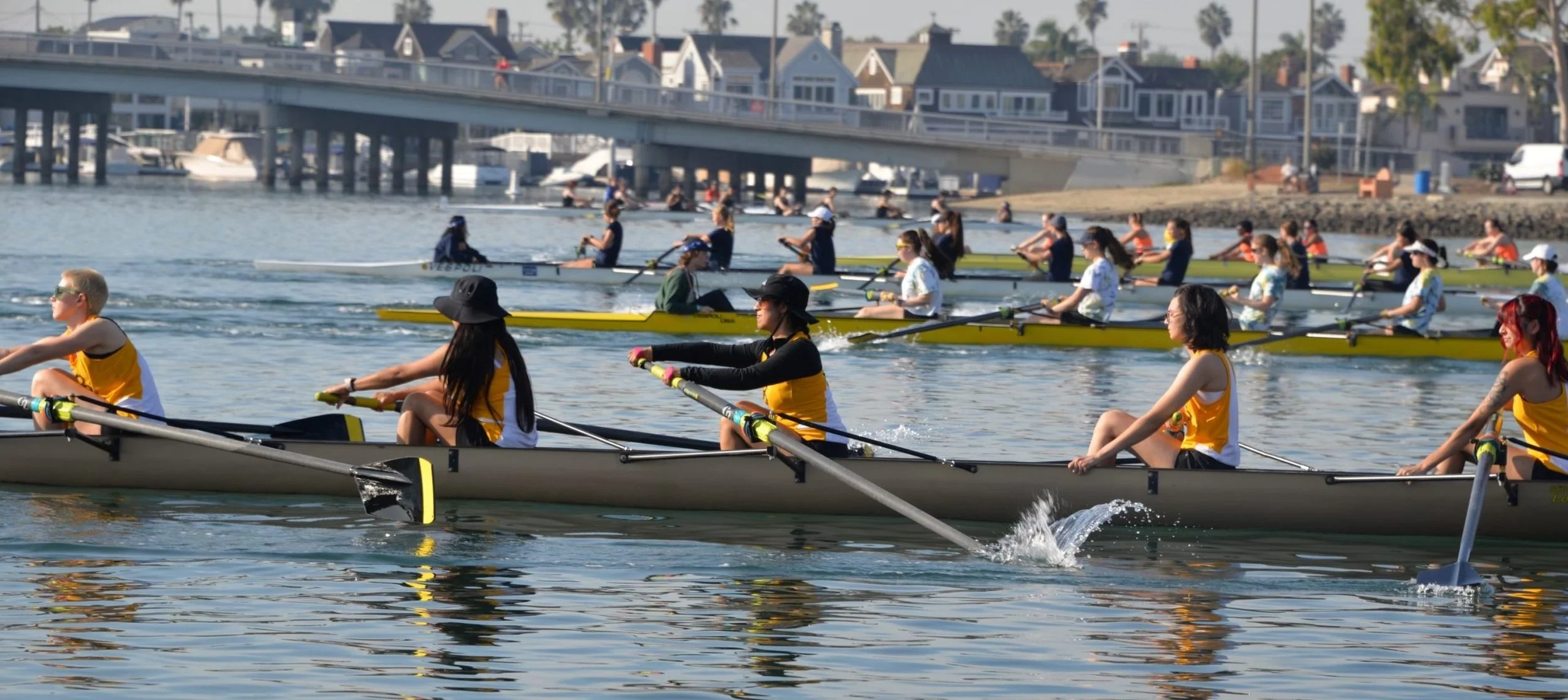 The Women’s Crew at the start of a sprints race.