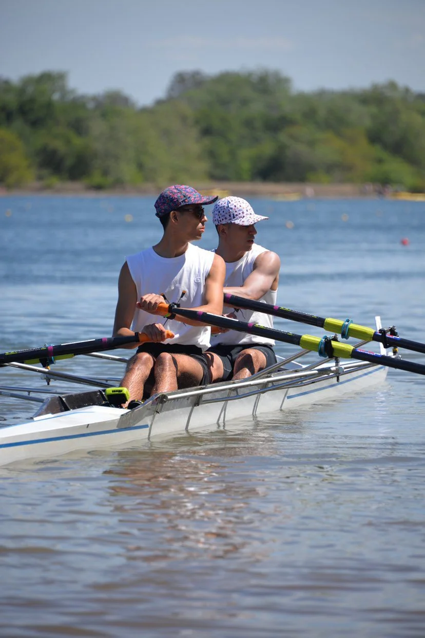 The Varsity A boat, Ron(stroke) and Mike(bow), head to their grand final.
