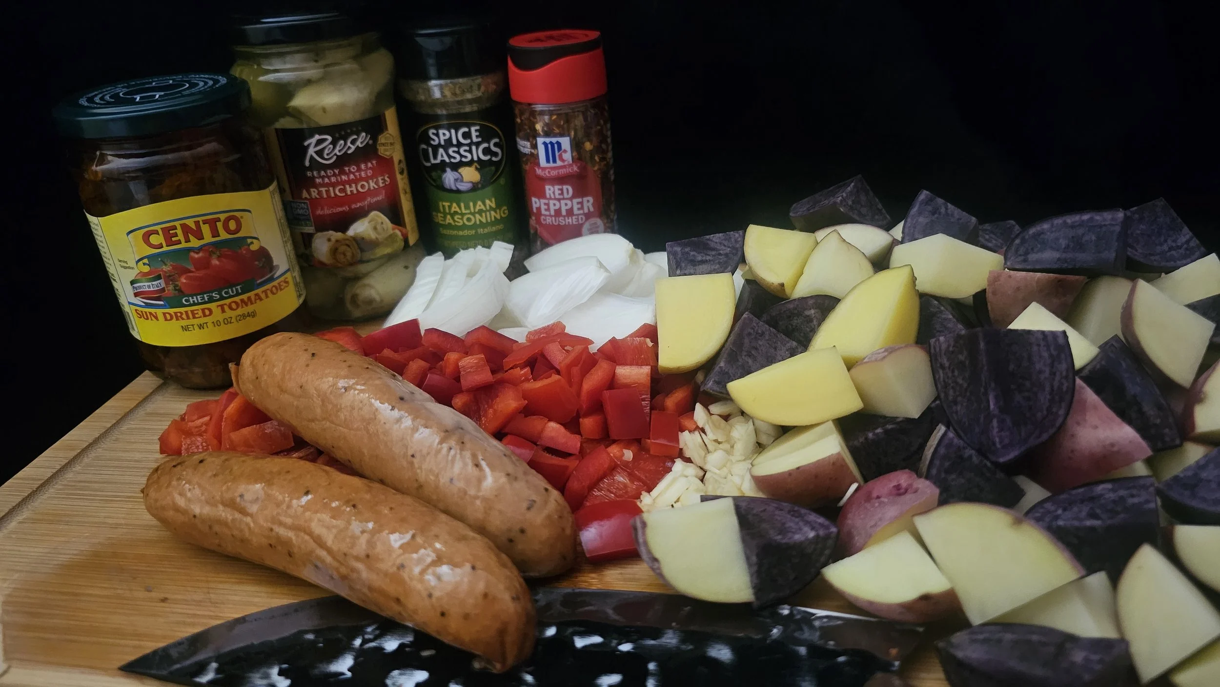 Ingredient variants for Tuscan Sun, including sun-dried tomatoes and artichokes