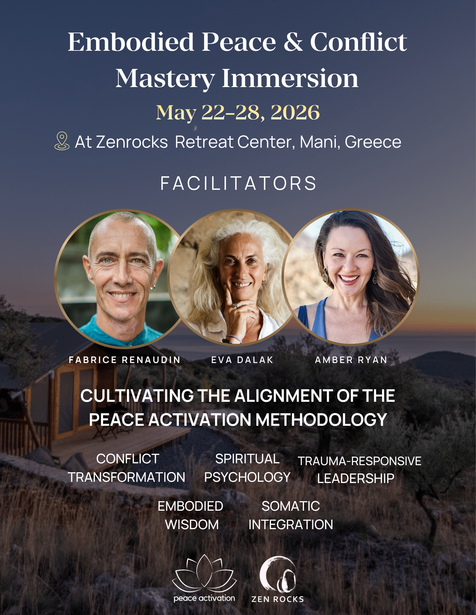 Embodied Peace and Conflict Mastery Immersion at Zen Rocks, Greece