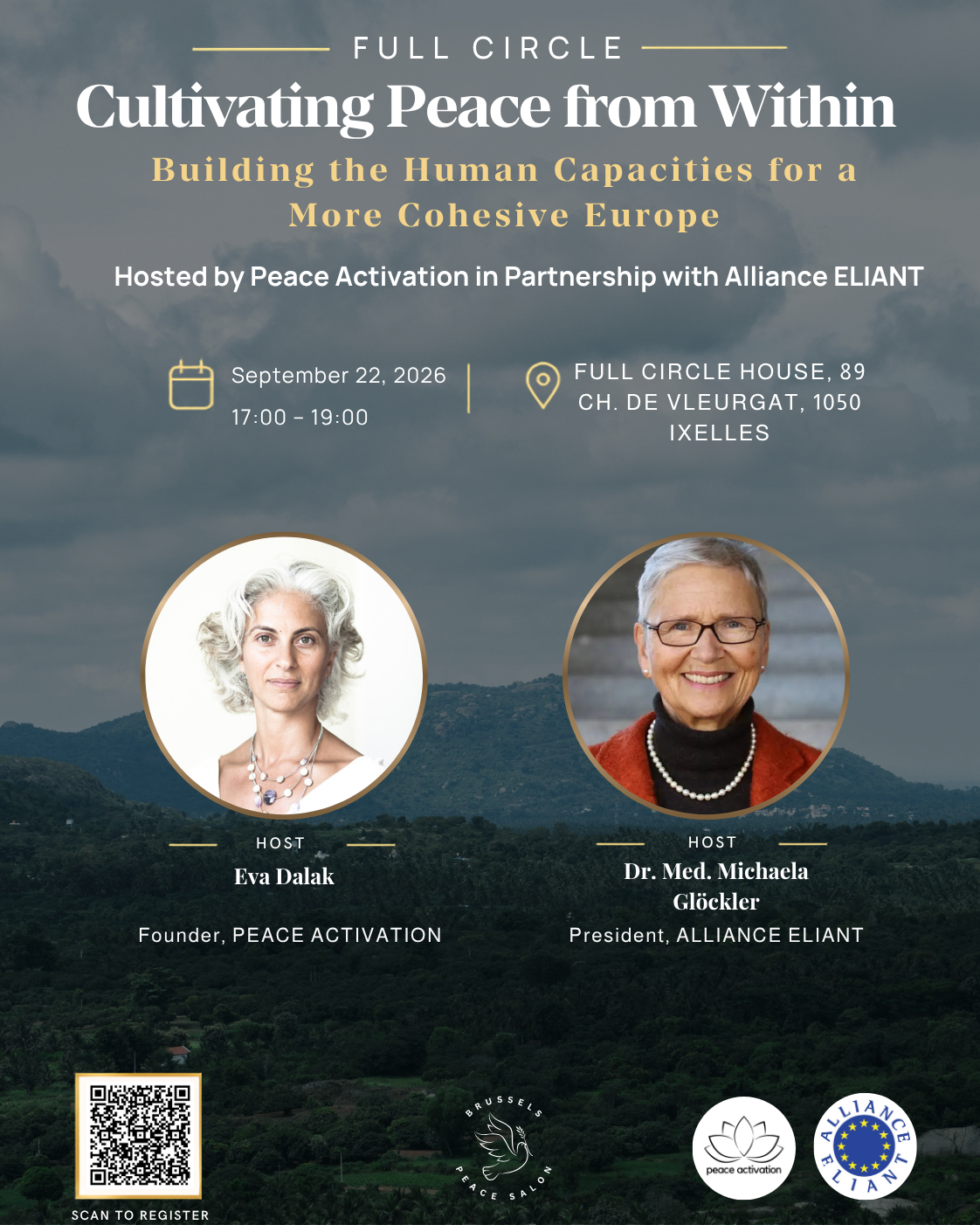 Cultivating Peace from Within — ELIANT Peace Salon flyer