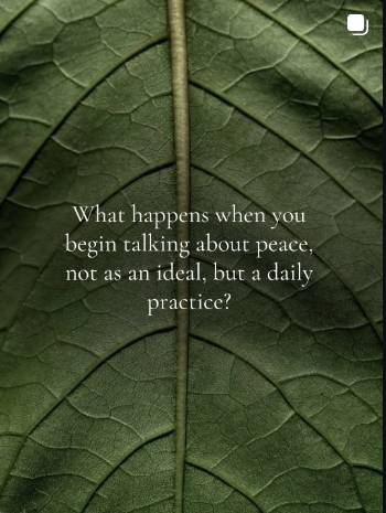 Peace Activation Instagram post