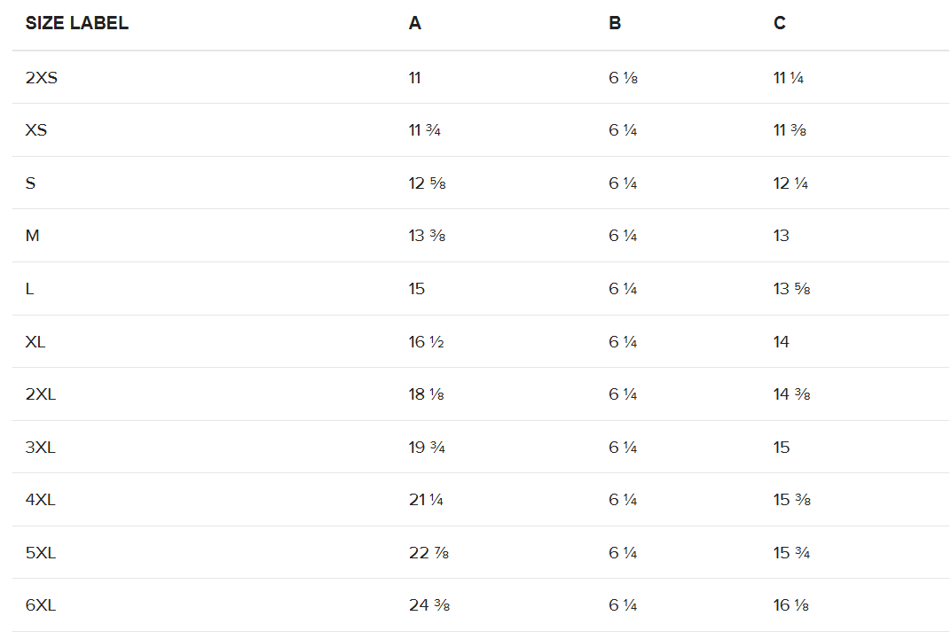 Size Chart 2