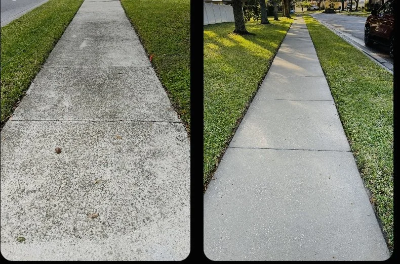 Before and after exterior cleaning by First Due