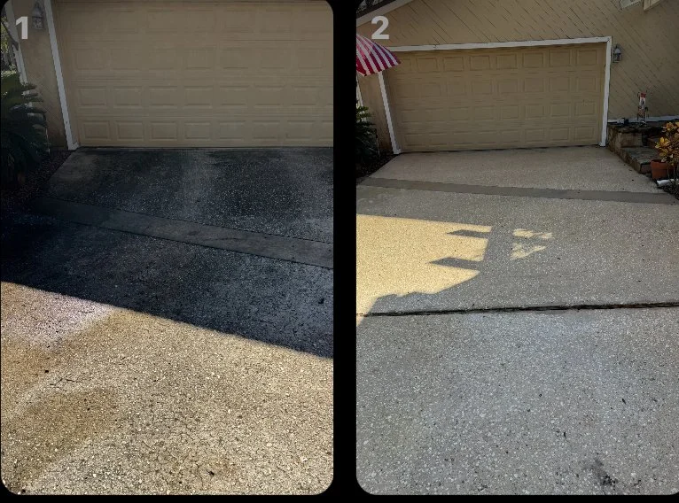 Driveways, Sidewalks & Curbs before and after