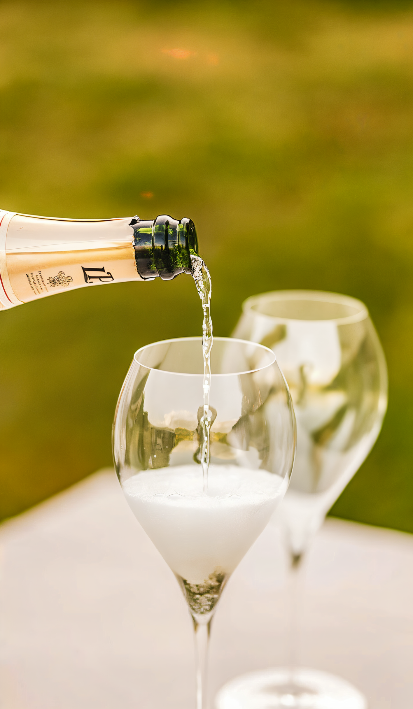 Champagne being poured — the kind of moment a well-designed trip makes inevitable