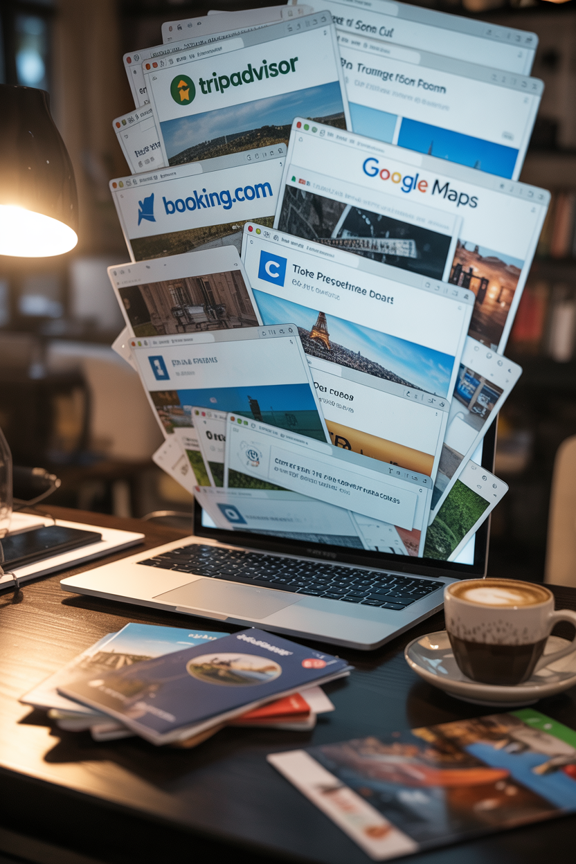 Planning a trip without expert guidance — endless browser tabs and conflicting reviews