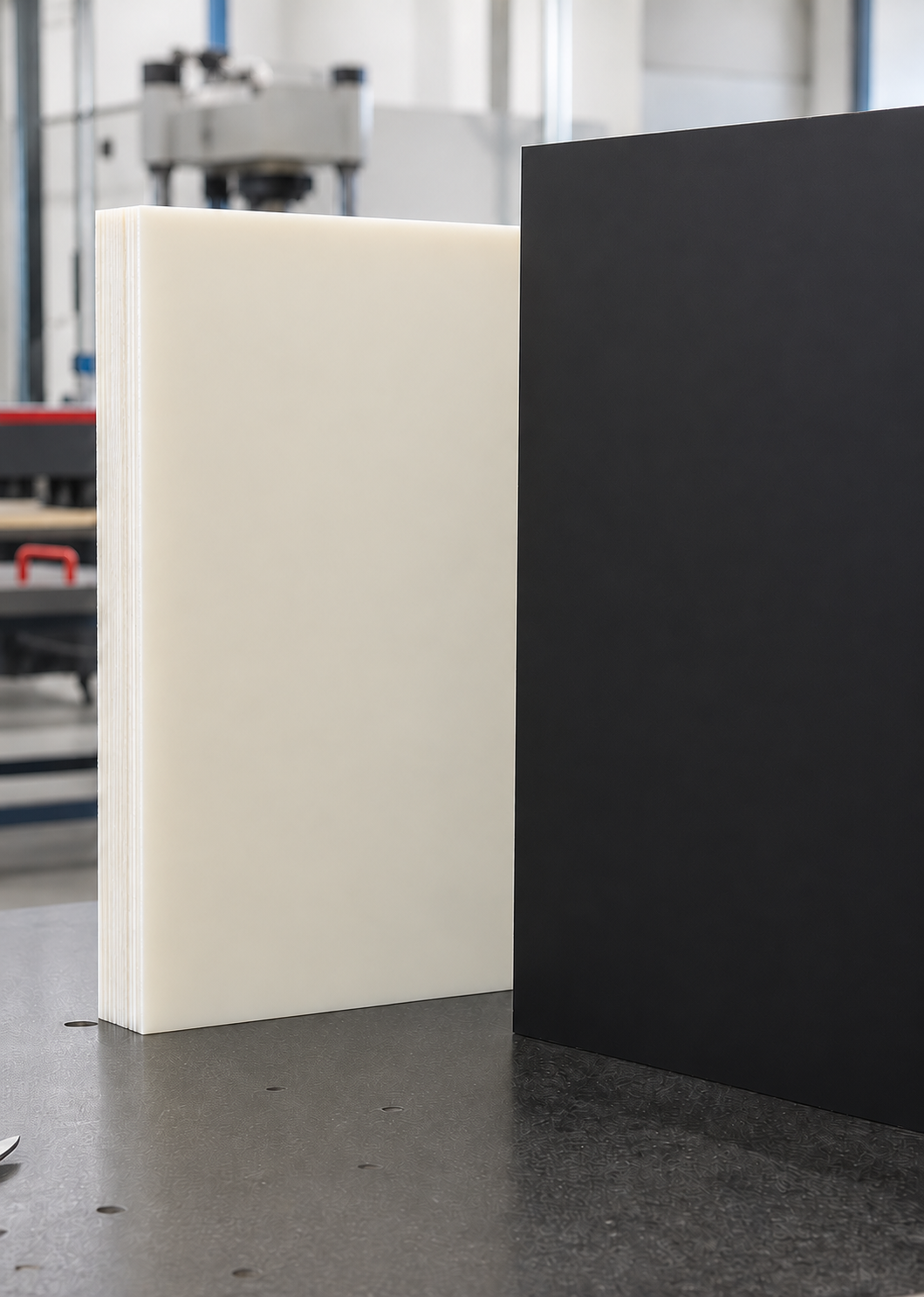 Light and dark ballistic armor panel material options
