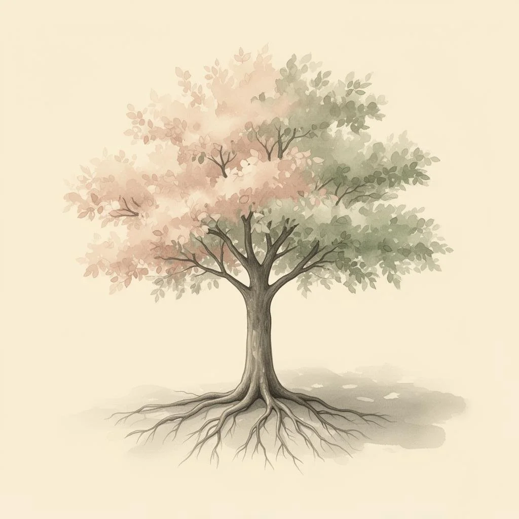 Rooted tree illustration