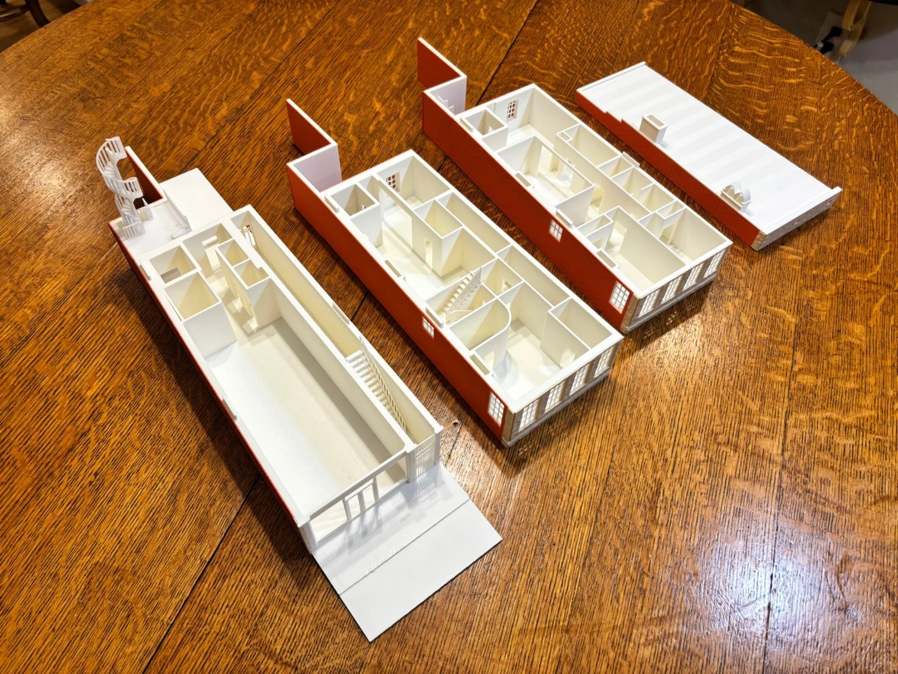 Stackable 3D printed architectural building display model