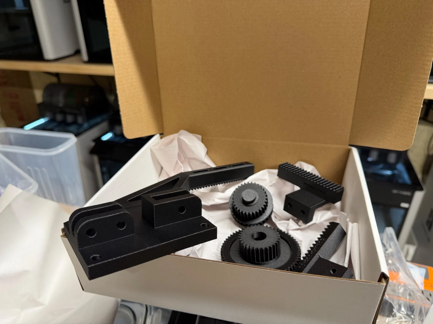 Urgent 3D printed replacement gears and mechanical components used for factory recovery