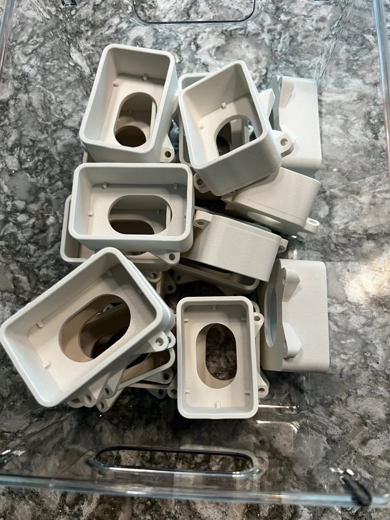 Fiber reinforced 3D printed handrail brackets