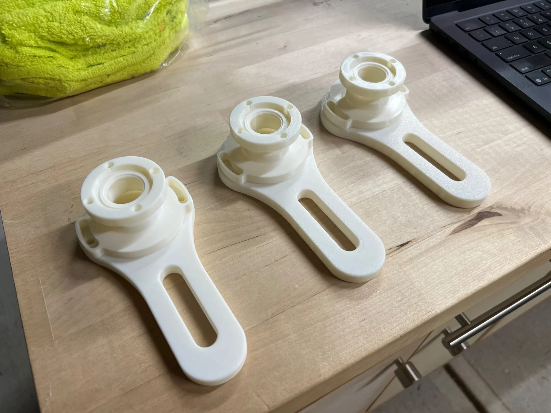 Prototype fixture brackets produced for fit and function testing