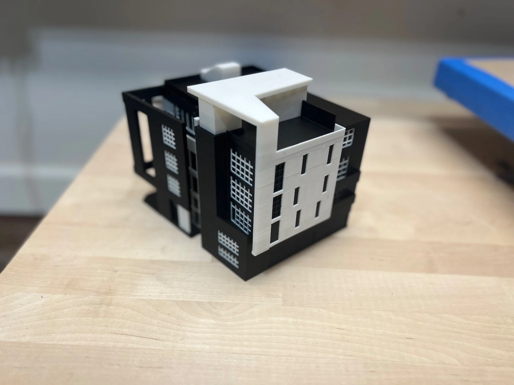 Second view of The Whitaker Group architectural building model