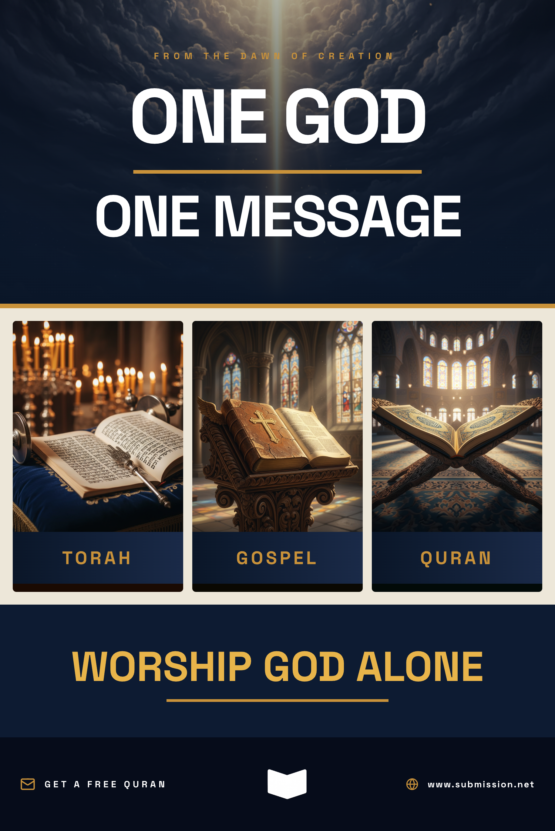 Poster 1 — One God, One Message