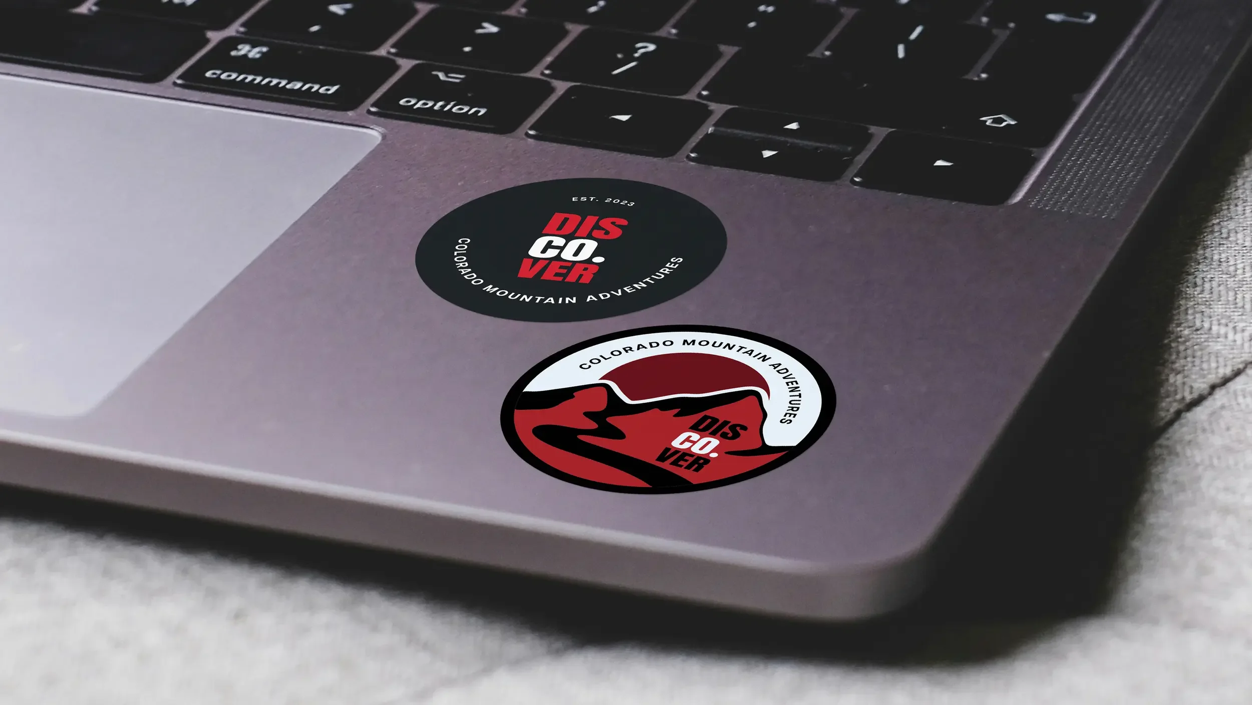 DisCOver Stickers on Laptop