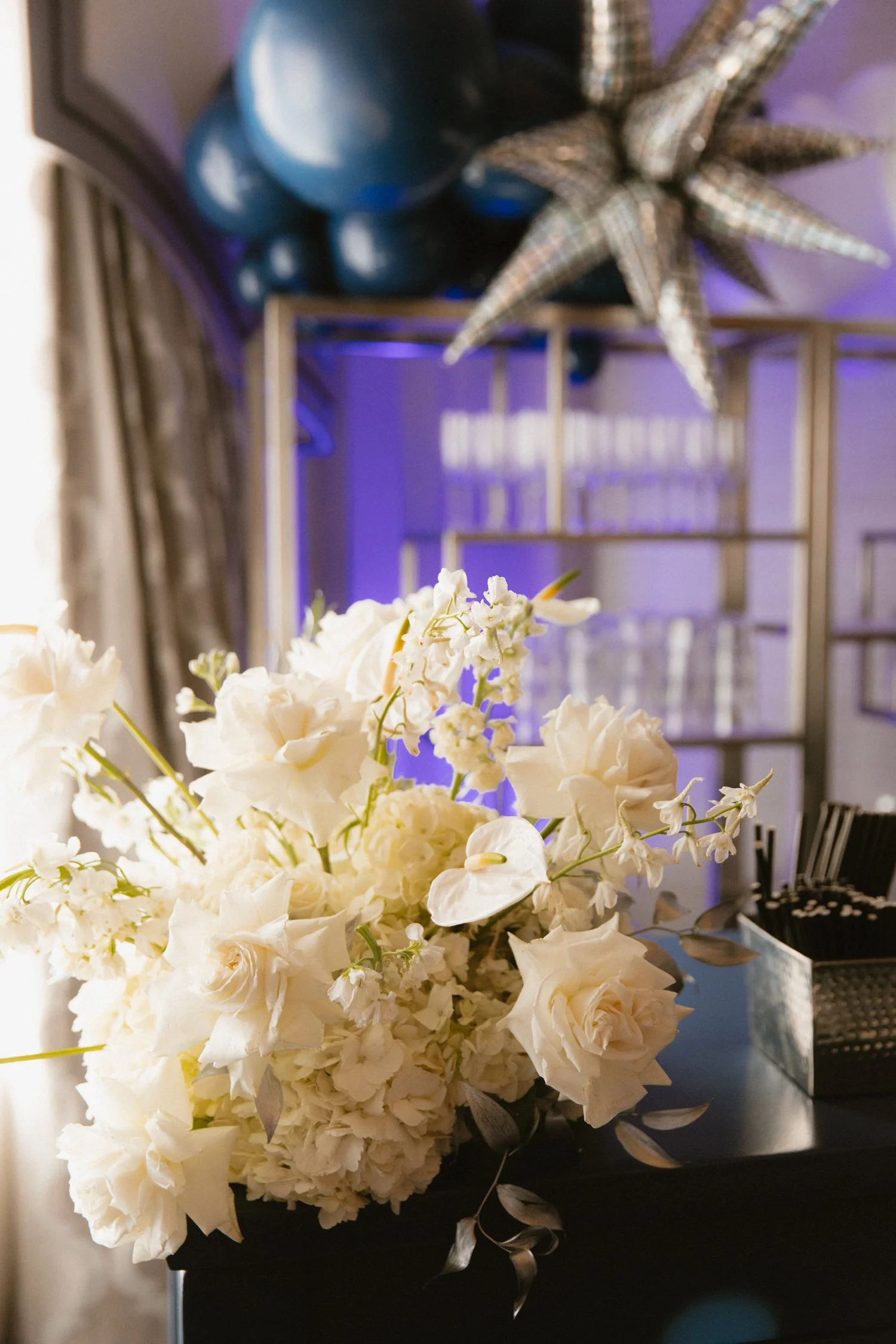Wedding floral detail from All Night Dance Party at The Notary Hotel