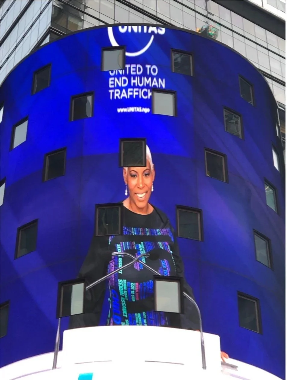 Erika Lucille Ewing on Times Square Billboard 2021