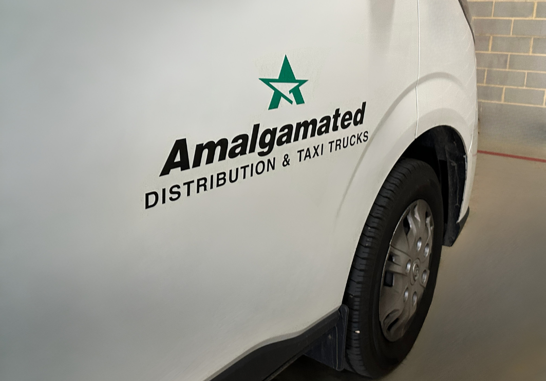 Amalgamated Distribution courier van serving Melbourne businesses