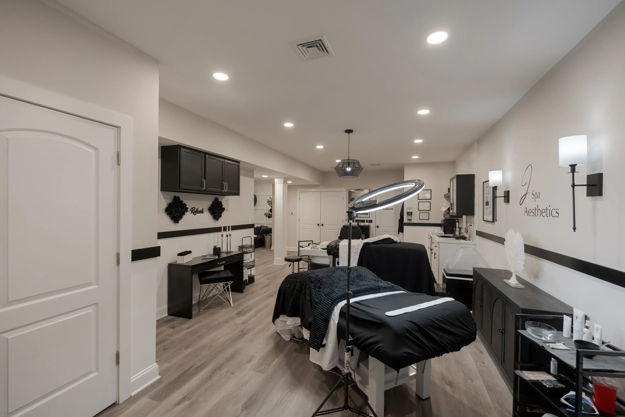 JSPA spa area lighting and details