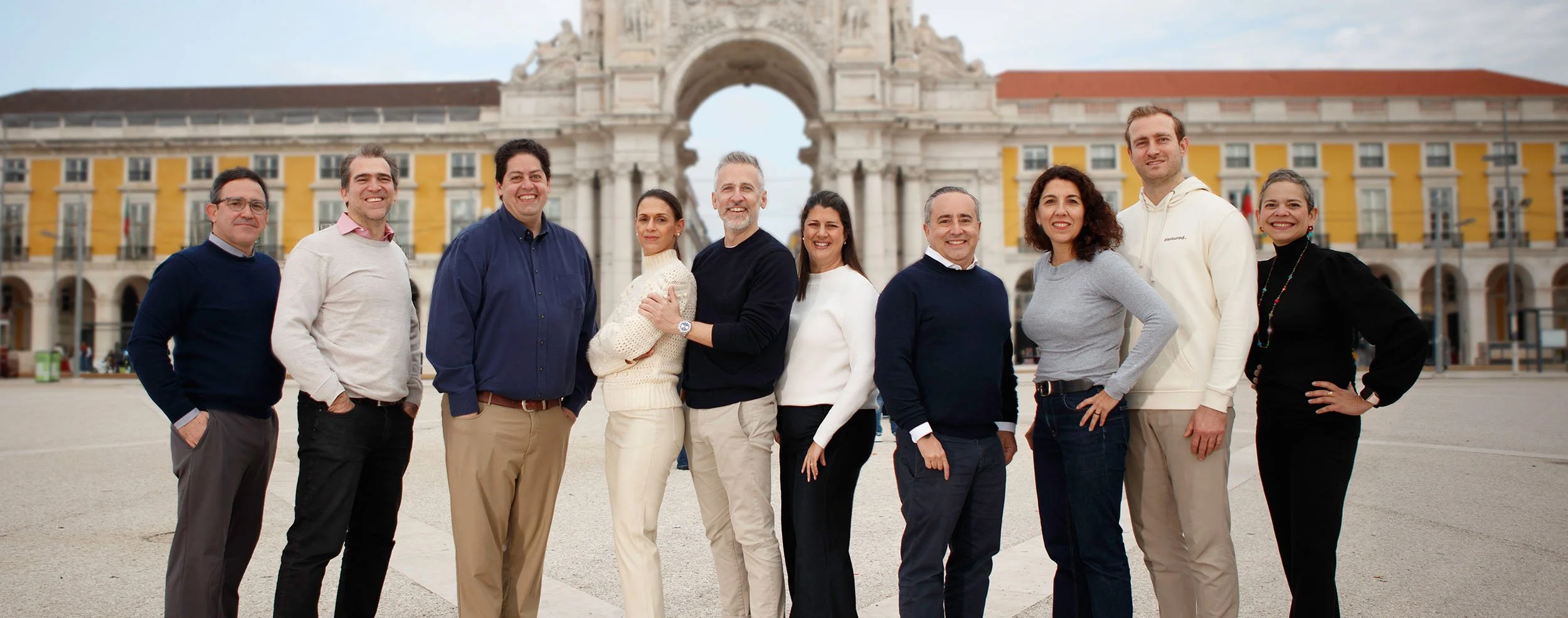 Grupo EPI team at Praça do Comércio, Lisbon