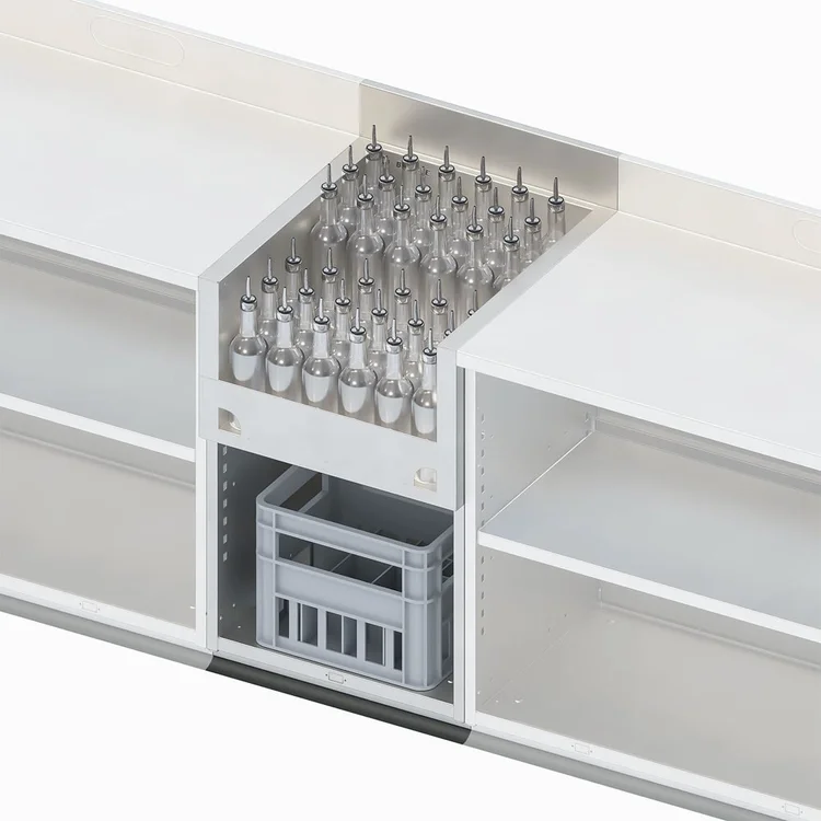Module speed-rack de la zone production Bariste