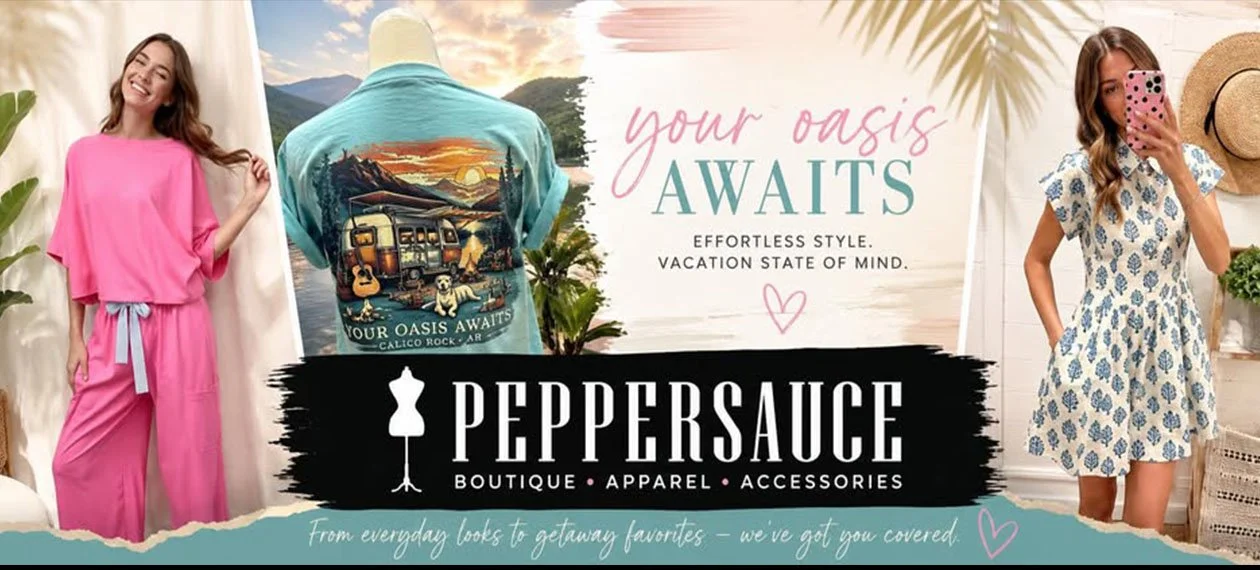 Peppersauce Boutique apparel and accessories — Calico Rock, Arkansas