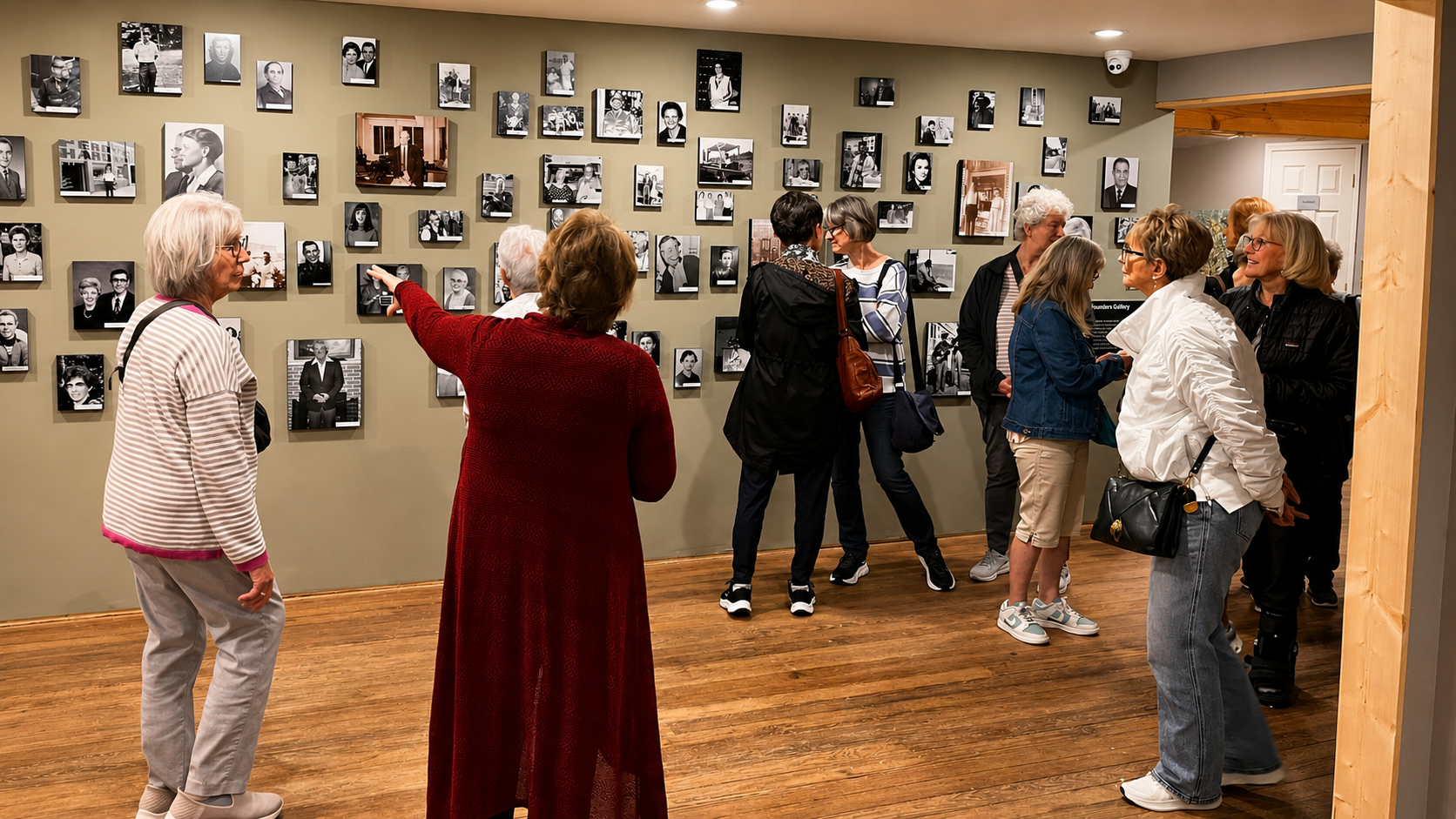 Founders Wall display honoring the ancestors, families, and early citizens who shaped Calico Rock history