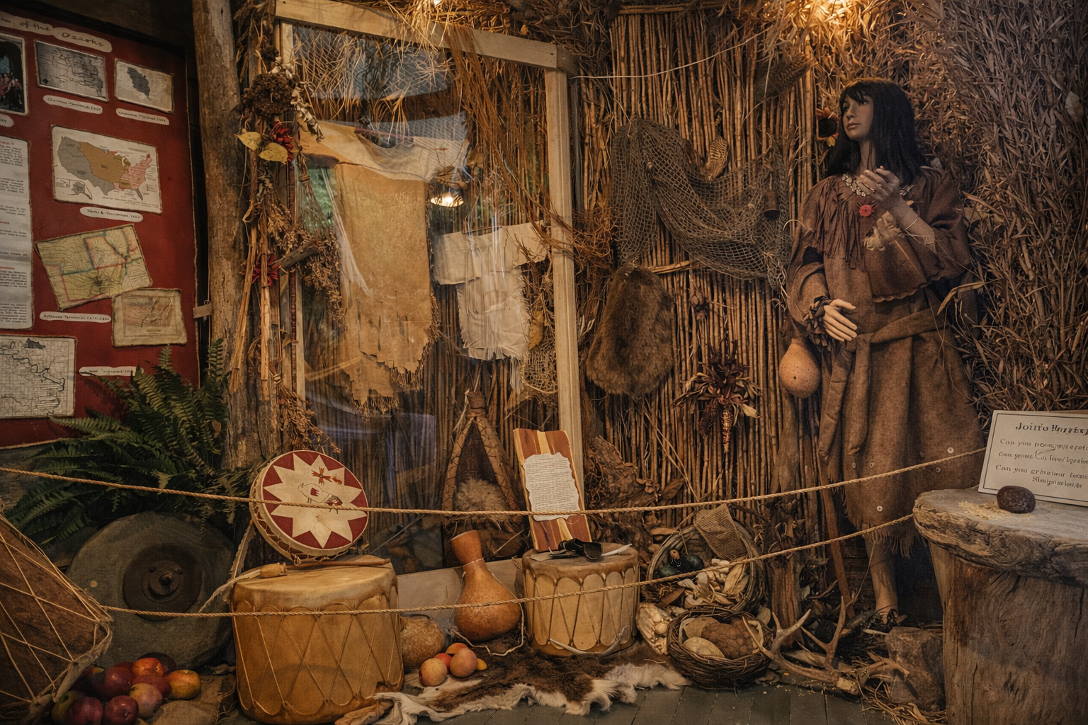 Native History exhibit at Calico Rock Museum