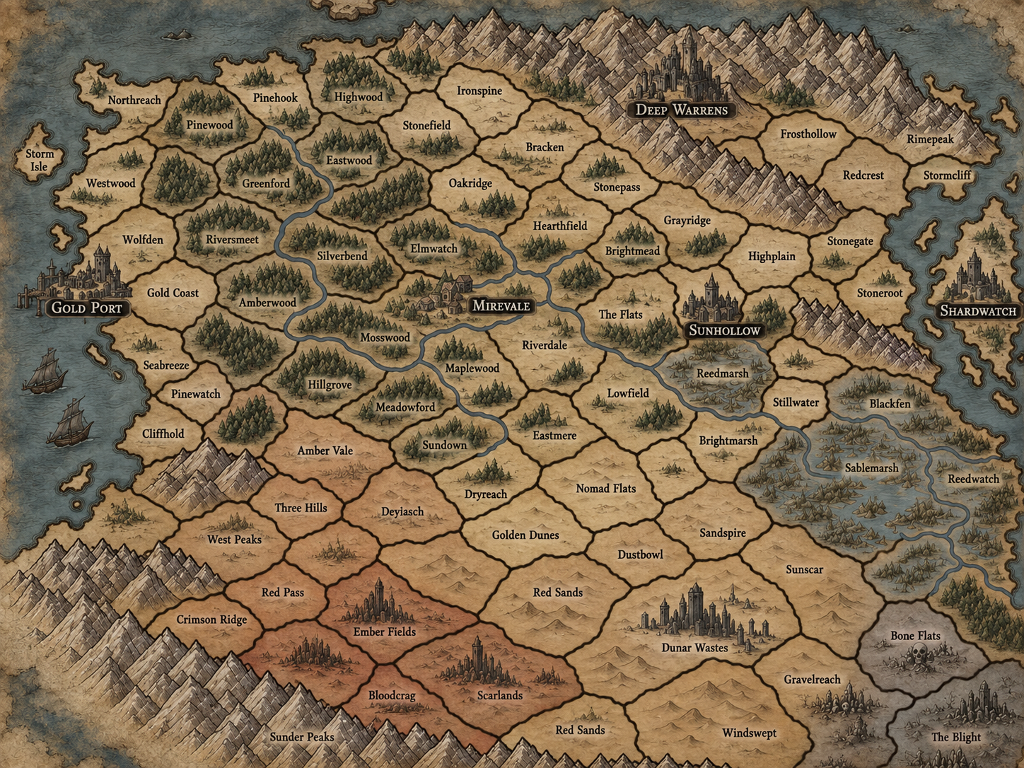 Legacy of Ruin campaign territory map